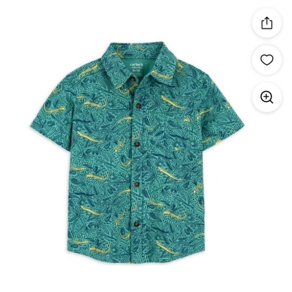 Carter's Child of Mine Toddler Boy Button Up Short Sleeve Shirt